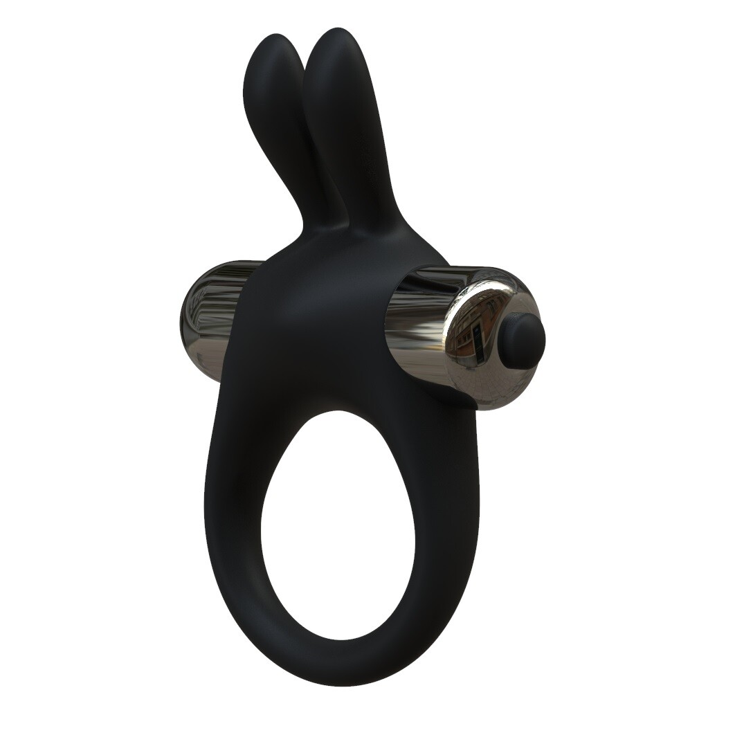 JoyRings Silicone Rabbit Vibrating Cock Ring Adult Sex Toy - Picture 3 of 5