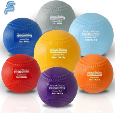 Soft Shell Plyo Weighted Balls with Seams | Set of 7 | Training Balls 