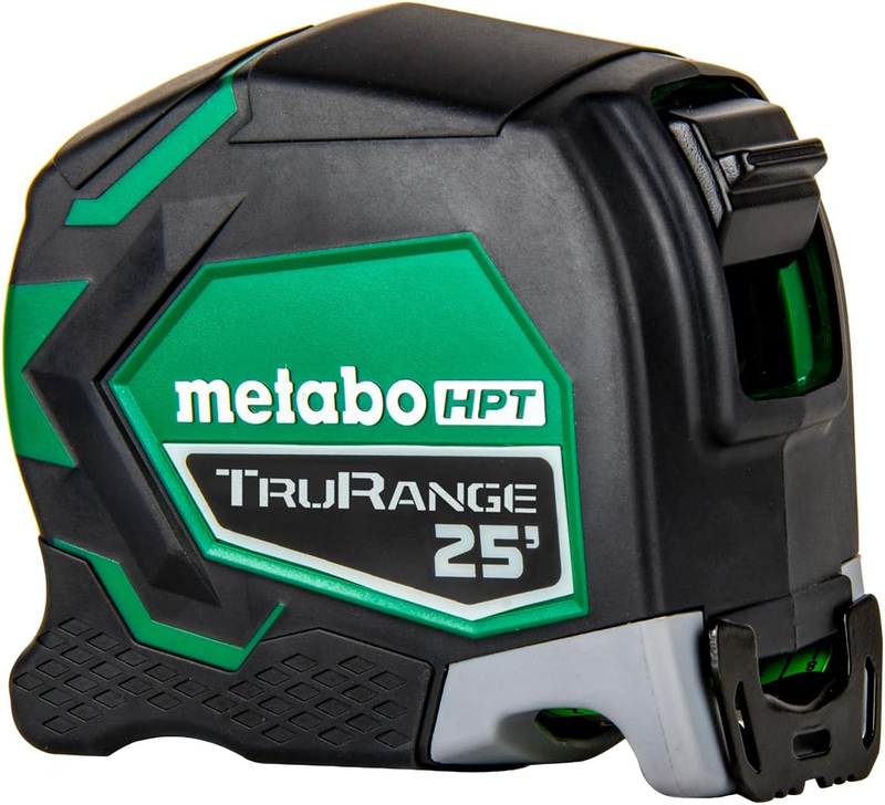 Metabo HPT Measuring Tape, 25' Trurange, Long Reach 17-Ft, High Visibility Green