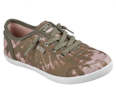 Skechers Women's BOBS B Cute - Mystic Boho Sneaker Olive/Multi - 113838-OLMT Col