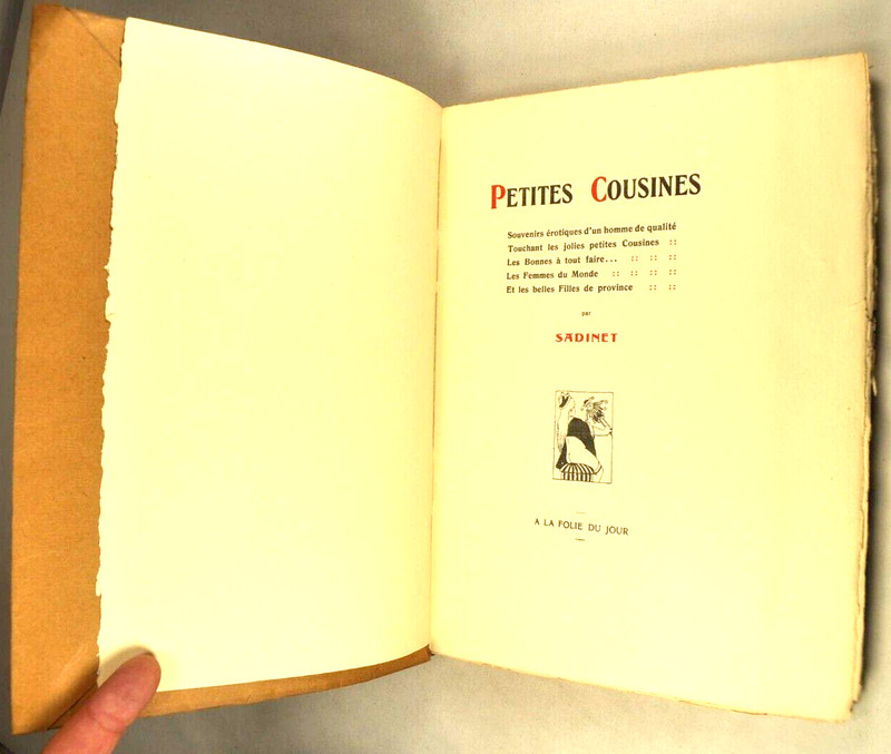 Sadinet Mac Orlan Petites Cousines 1919 Eo Tres Rare Erotisme Curiosa Gravures