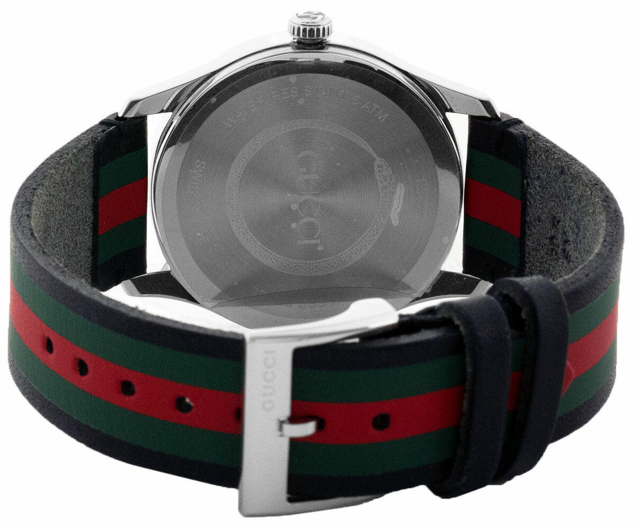 Pre-owned Gucci G-timeless 38mm Quartz Black Leather Band Men's Watch Ya1264079