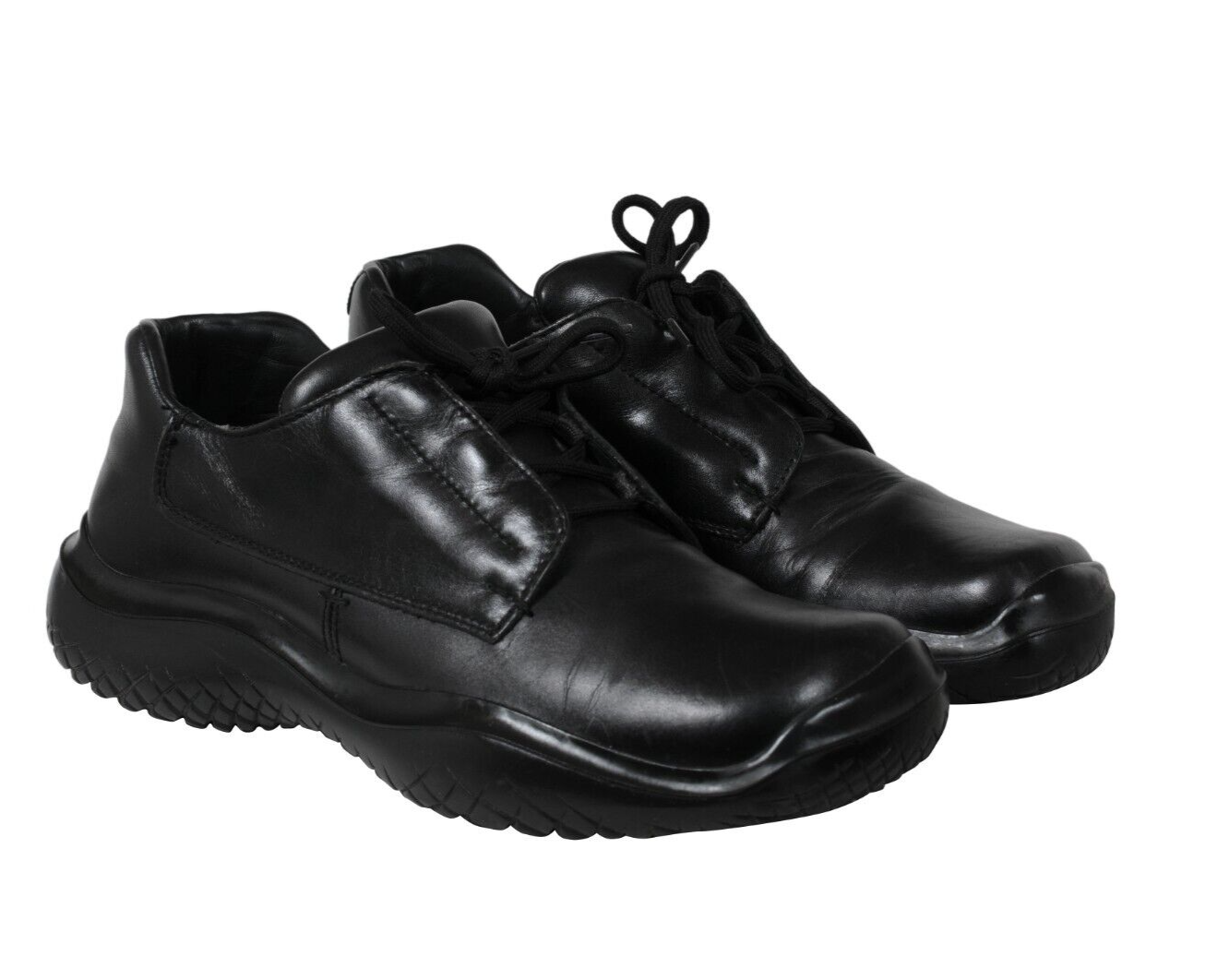 Prada Mens Vintage Chunky Derby US 10 UK 9 Black Leather Prada Mens Vintage Chunky Derby US 10 UK 9 Black Leather