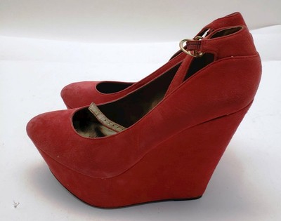 Women's SAM EDELMAN Red Wedge Shoes 8の 