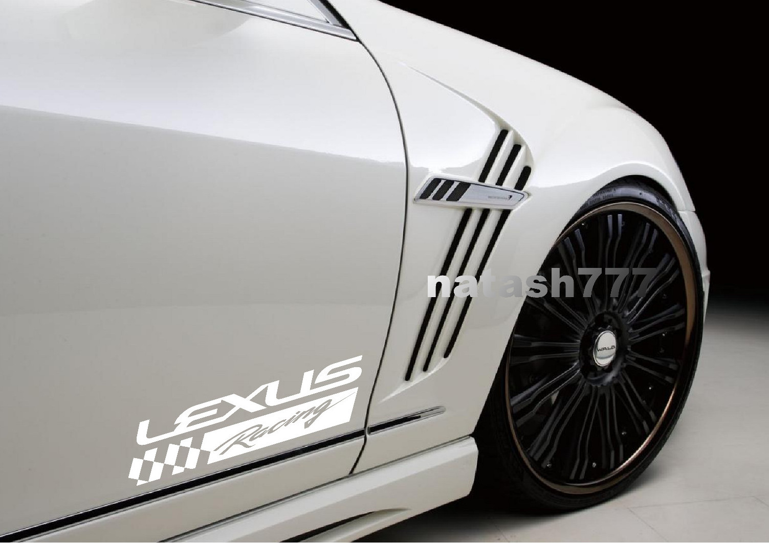 2 LEXUS RACING Sport Motorsport Vinyl Decal sticker emblem logo WHITE