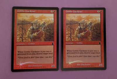 2X  Goblin Gardener FOIL MTG Urza's Destiny  LP-NM