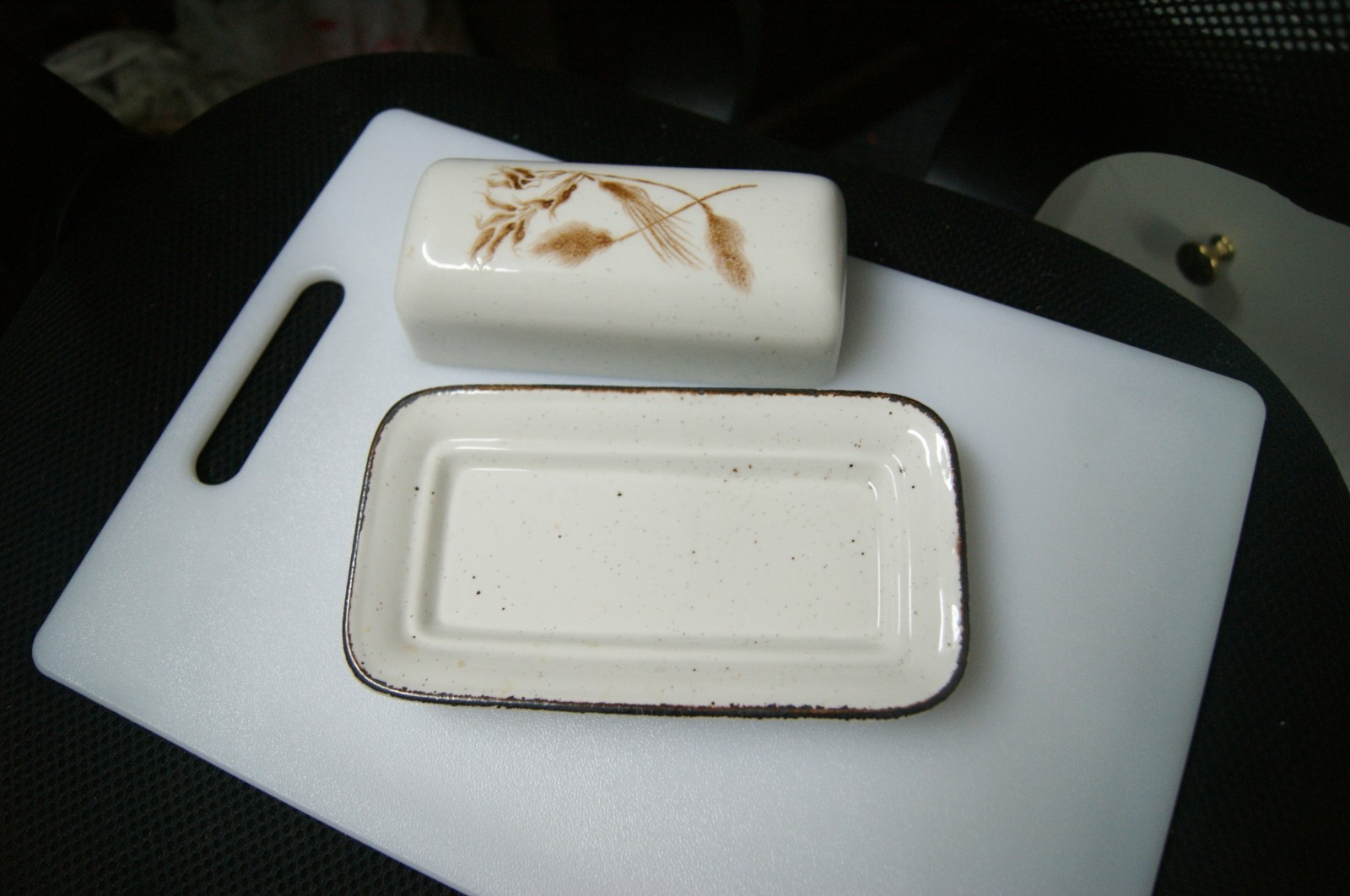 STONEHENGE MIDWINTER BUTTER DISH MADE IN ENGLAND