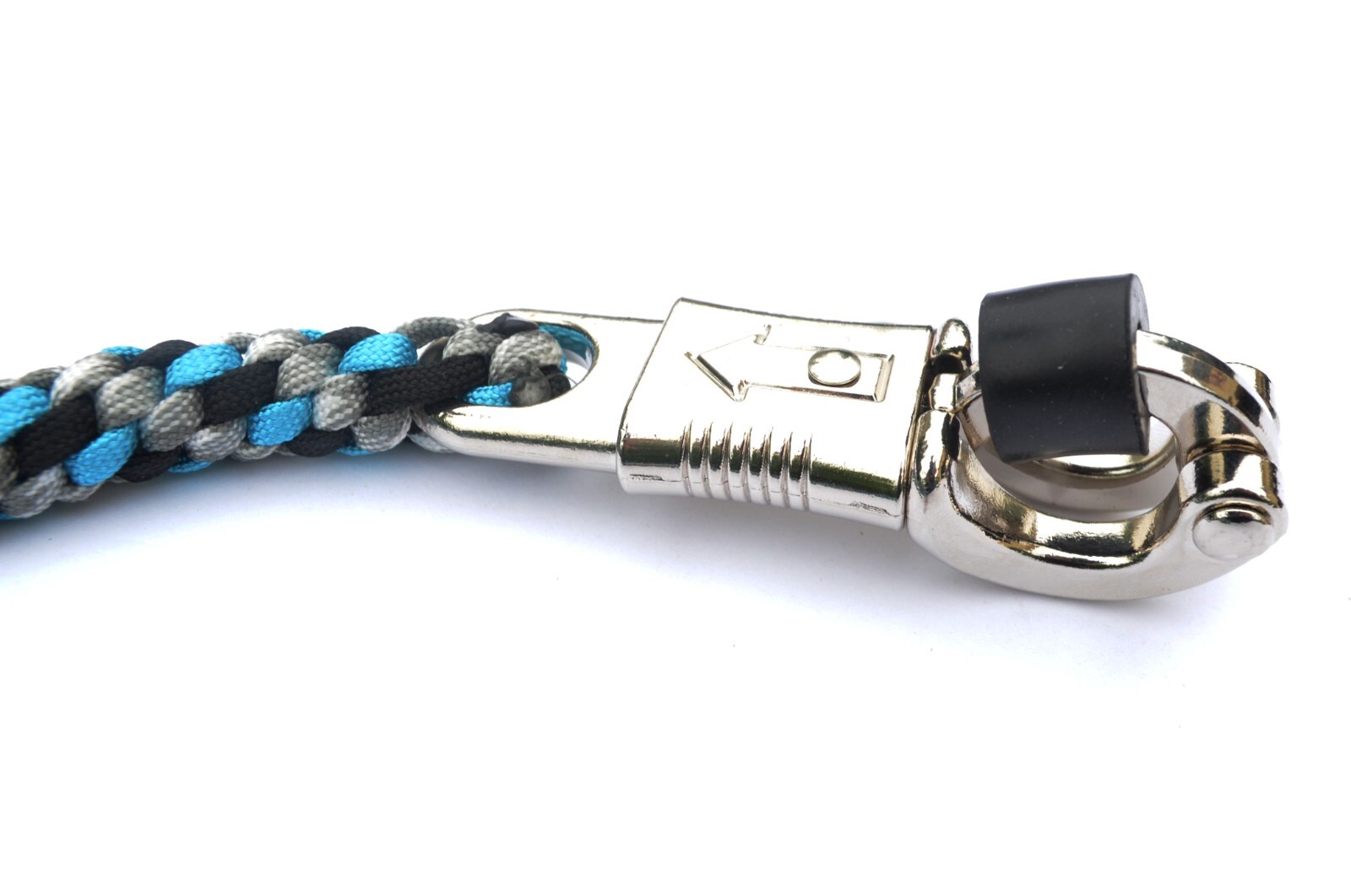 550 Paracord Motorcycle Whip Get Back whip 1" Ball & Skulls 36" Teal Gray Black