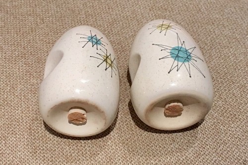 Franciscan Starburst Salt & Pepper Shakers, NrMINT Condition Clean New Stoppers!