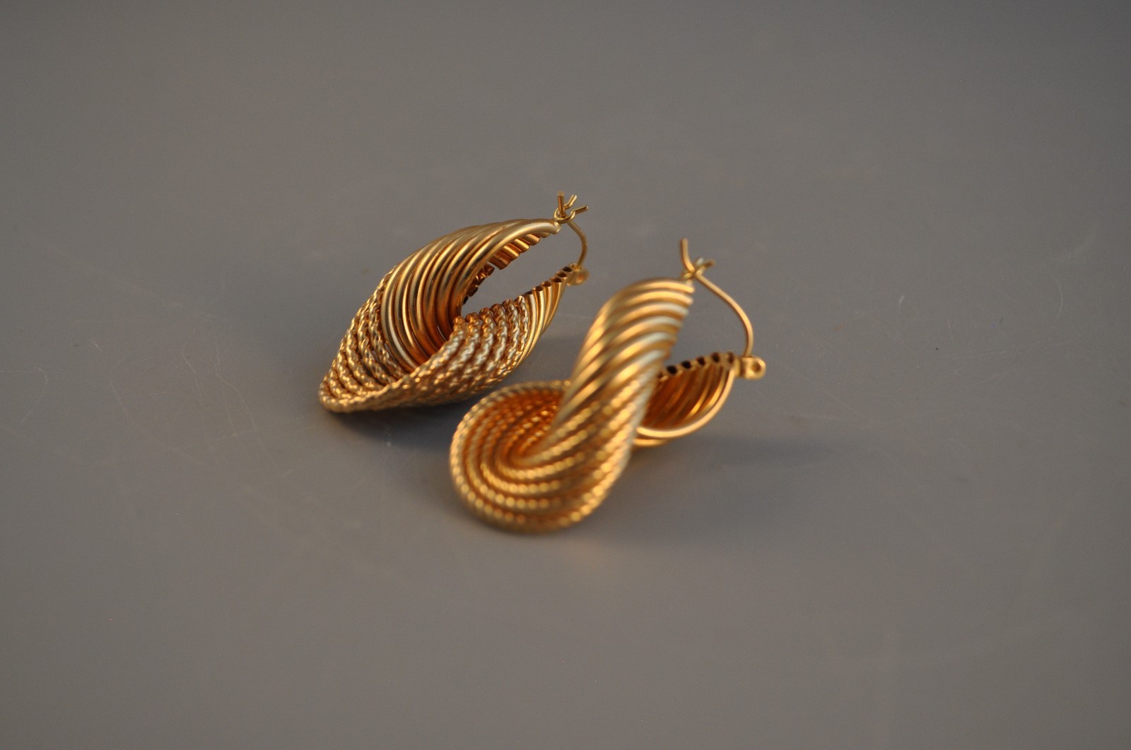 Twisted Multi Loop Earrings 14 Karat Yellow Gold - 1 3/8