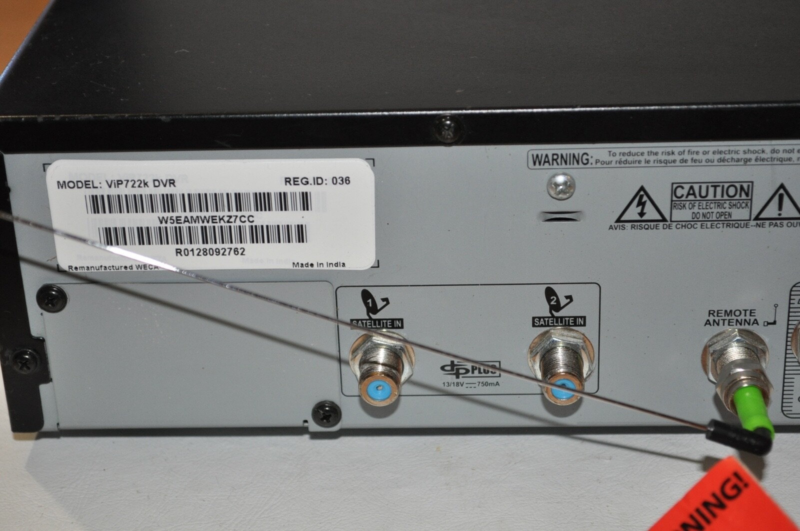 DISH NETWORK VIP722K DVR SATELLITE RECEIVER Used No Remote