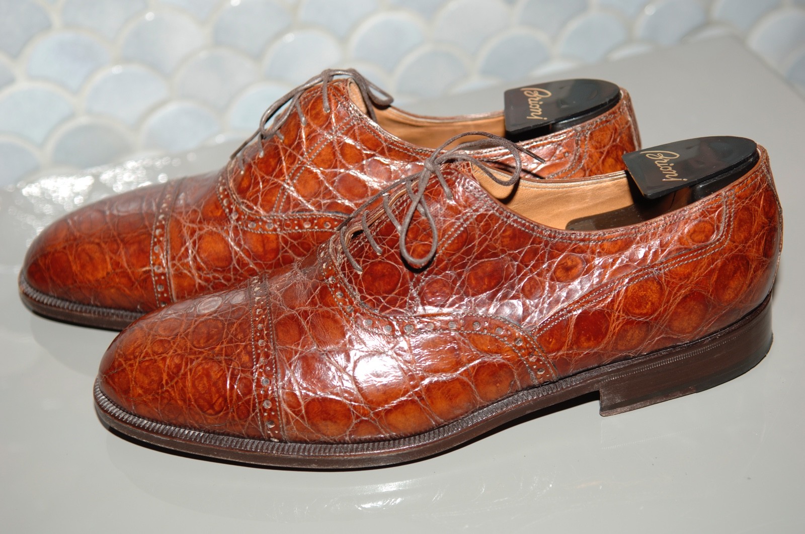 靴 Brioni Straight tip Shoes NIB $1450 Brioni Cap Toe Grained Leather Dress Shoes Oxfords