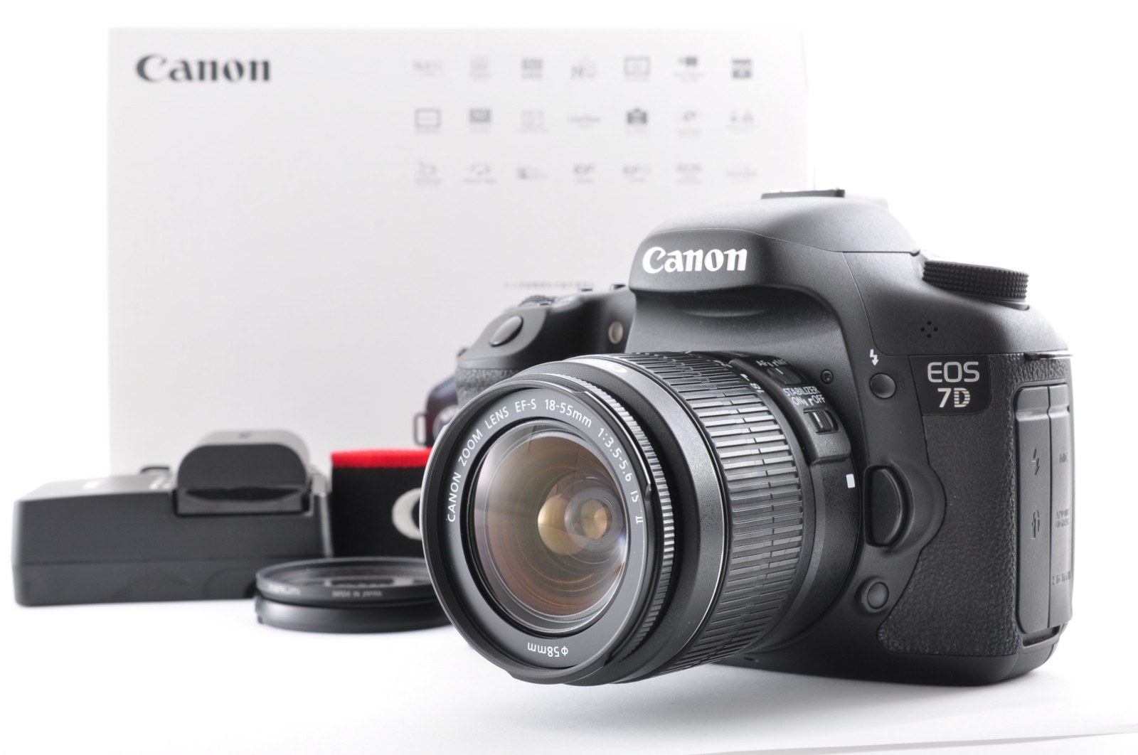 Canon 7D/EF-S 18-55mmIS (良品） Canon EOS 7D / Zoom Lens EF-S 18-55mm f/3.5-5.6 IS ii Near