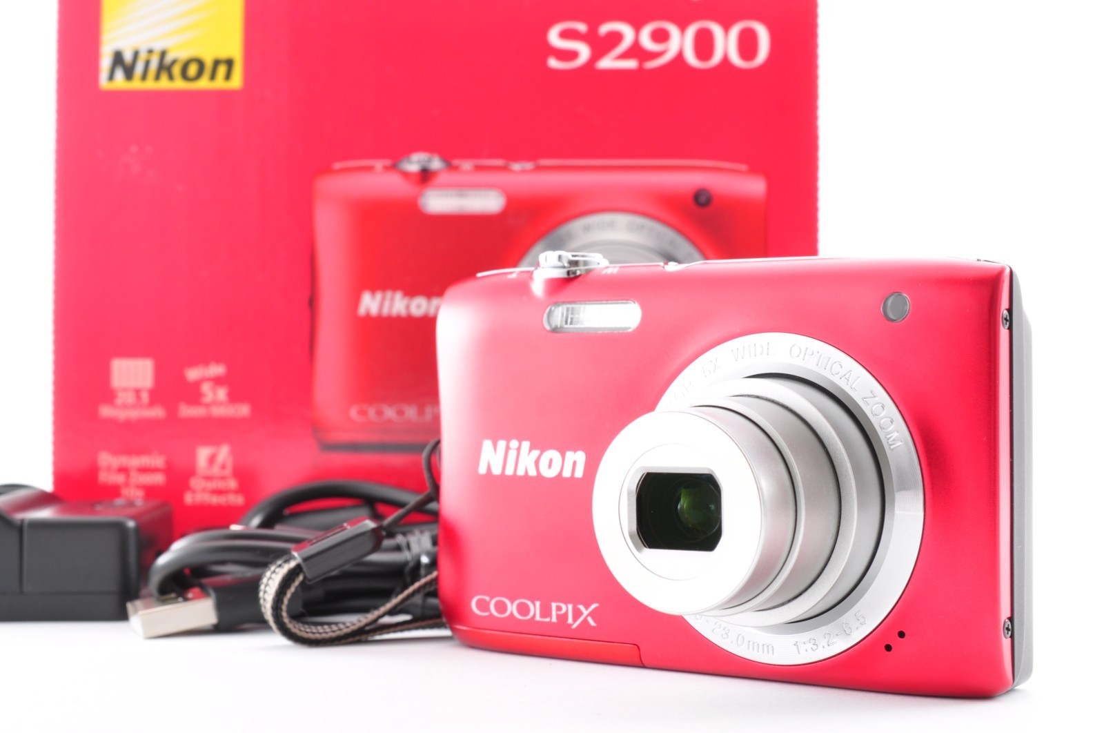 Nikon COOLPIX S2900 レッド Nikon Coolpix S2900 Red Near Mint Compact Digital Camera