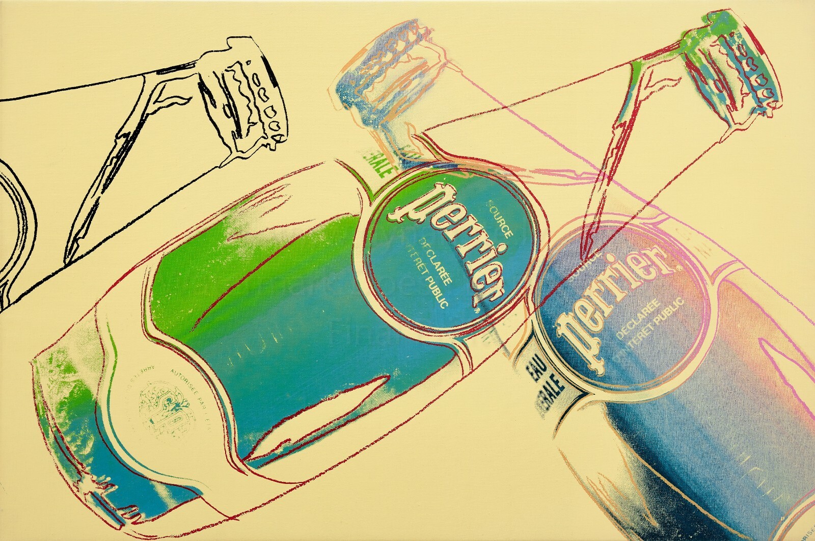Three Perrier Bottles　Andy Warhol　poster ANDY WARHOL Pop Art Poster or Rolled Canvas Print 