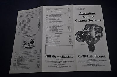 Ca 1960 Beaulieu Super 8 Camera Systems Brochure