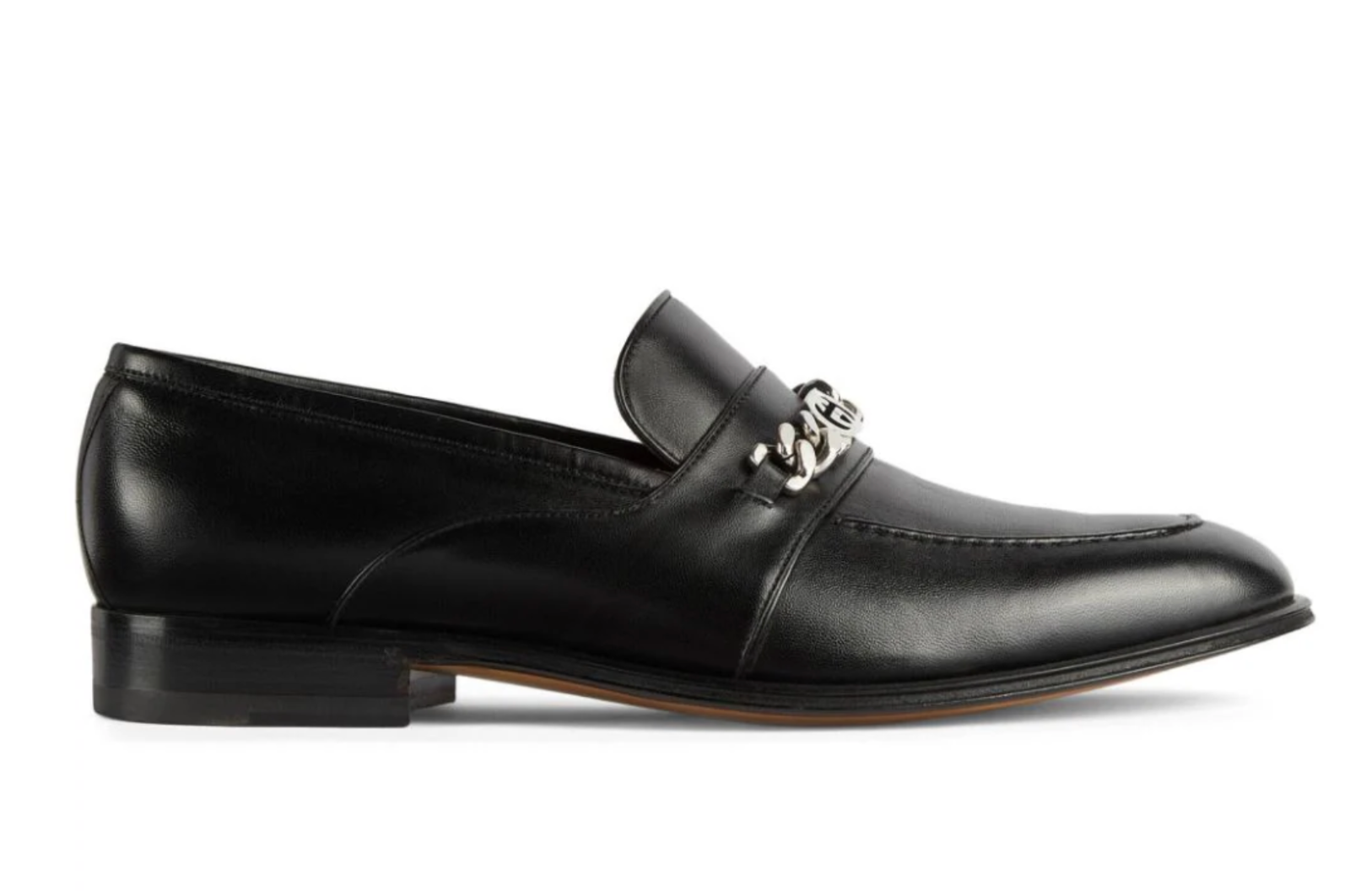 Pre-owned Gucci Chain Slip-on Loafers Sneakers Trainers Derby Shoes Moccasin Slippers 41 In Black