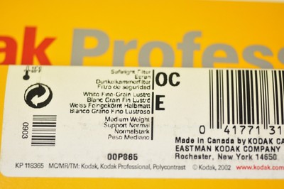 Kodak Polycontrast III RC E Lustre black & white paper 8x10  25 sheets ea. 2 pkg