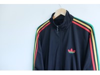 adidas red green yellow stripe tracksuit