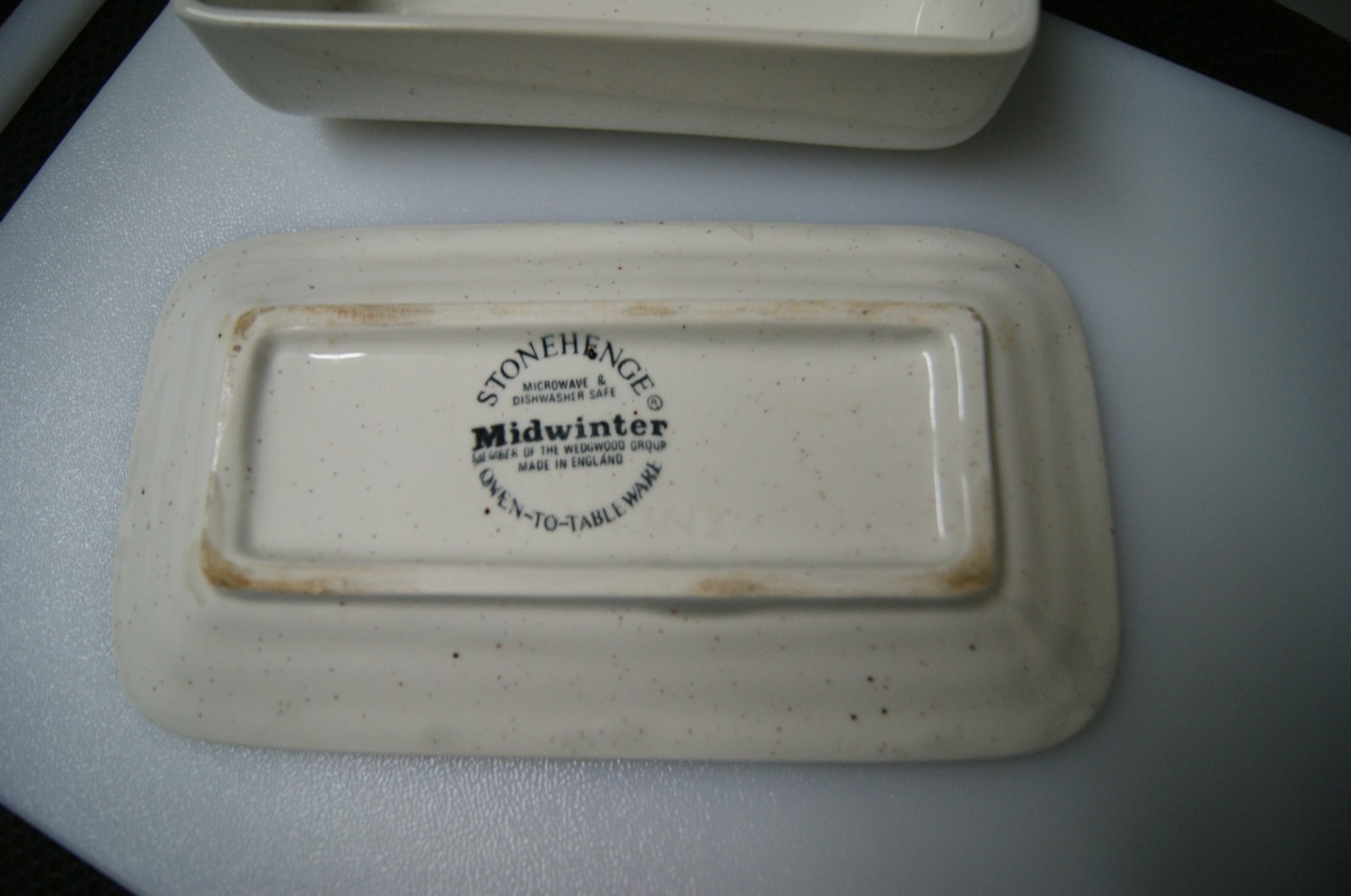 STONEHENGE MIDWINTER BUTTER DISH MADE IN ENGLAND