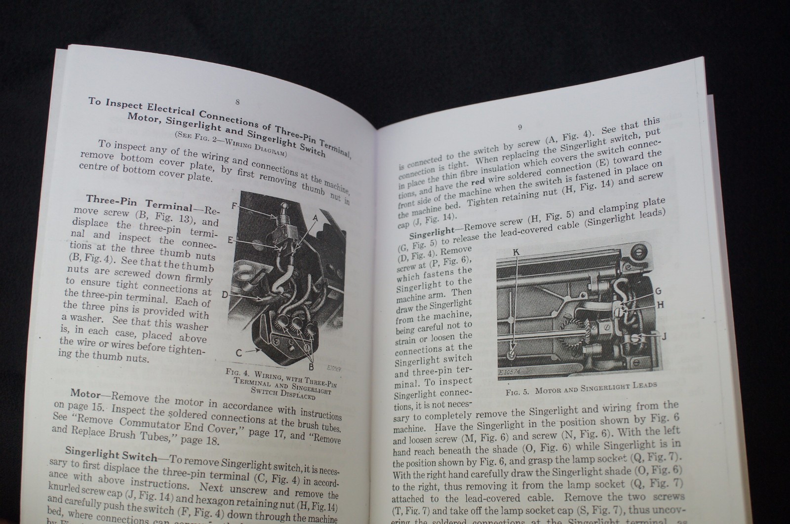 5 pack  Adjusters Manual Singer Featherweight 221 Sewing Machine Dealer Booklets