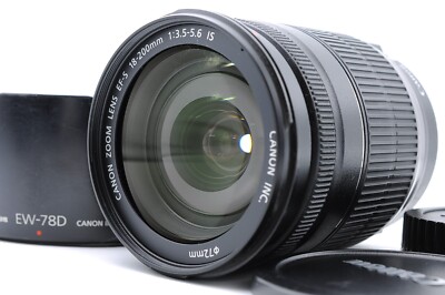 [Near Mint] Canon EF-S 18-200mm F3.5-5.6 IS Lens for EOS EF-S w/ Hood From Japan