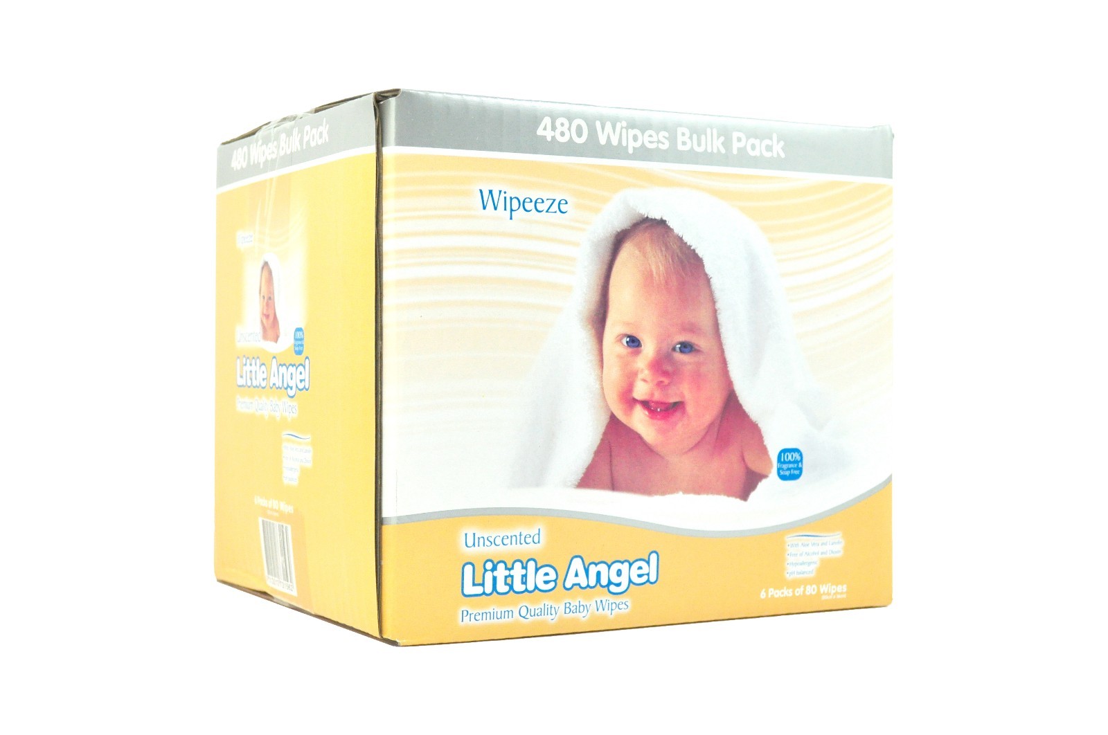 6x Unscented Baby Wipes Bulk Buy 480 Fragrance Free Wet