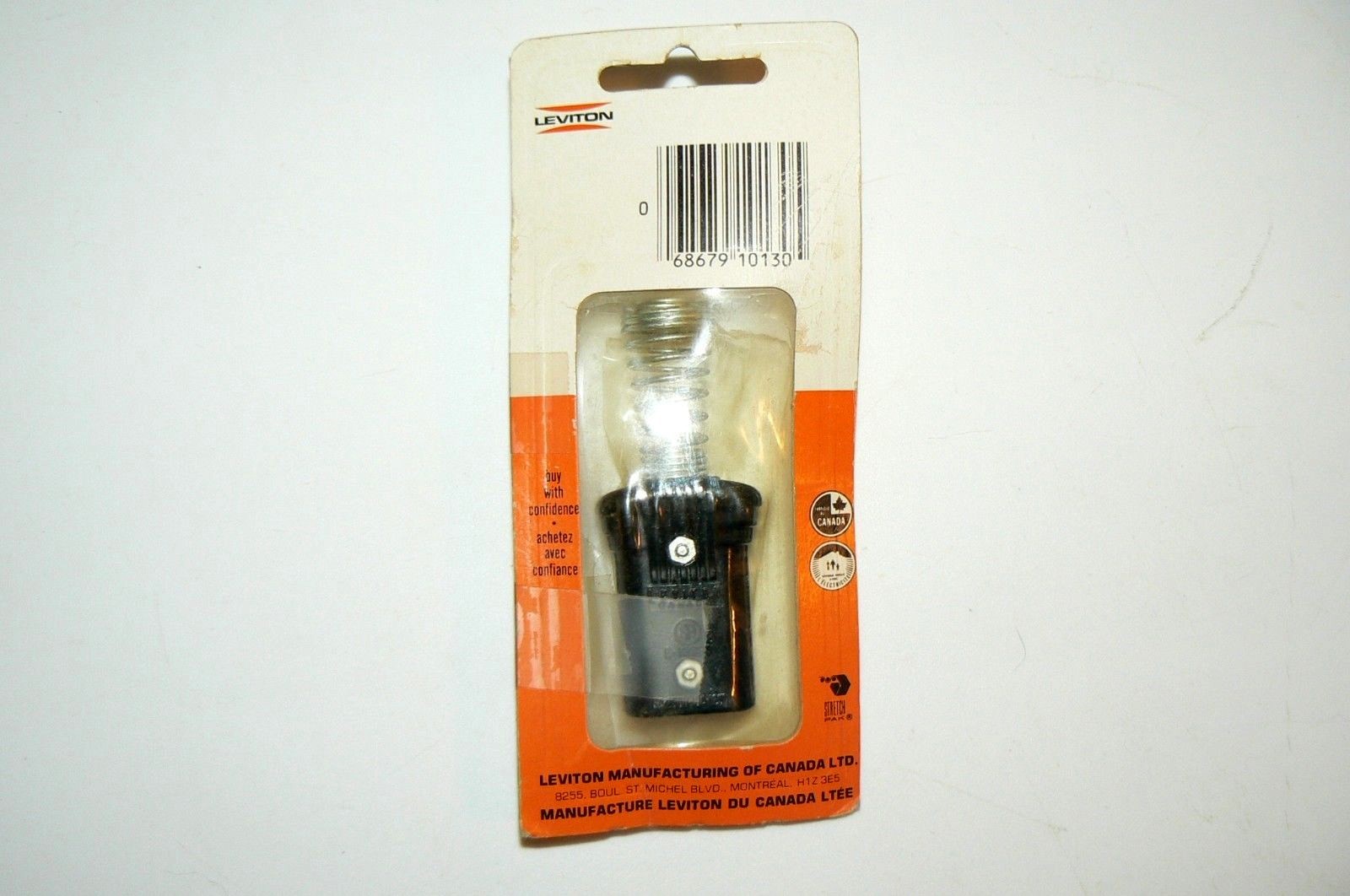 NOS APPLIANCE CORD END 2 PRONG PLUG BAKELITE LEVITON 5A250V 10A125V 136/006.