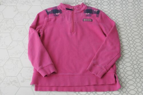 Vineyard Vines Girls Buffalo Check Embroidered Shep Shirt Fuchsia Pink M 10-12