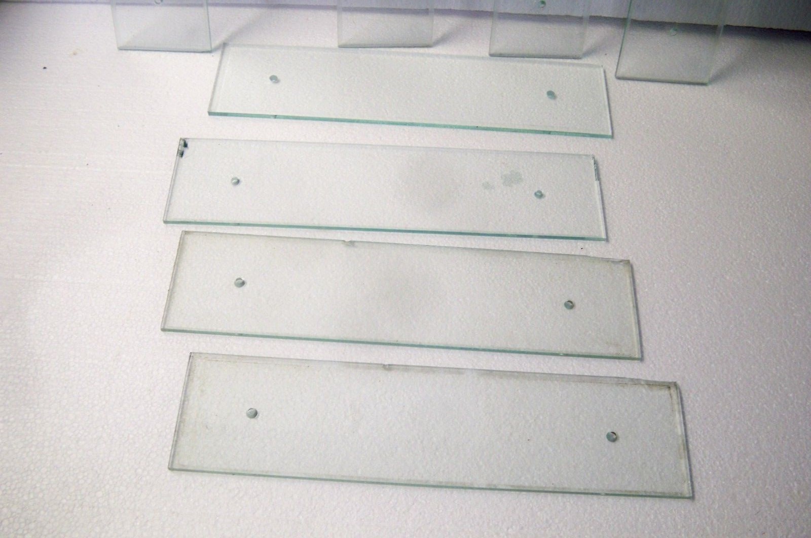 Vintage Lot of 8 Glass Bathroom Kitchen Shelves no hardware included