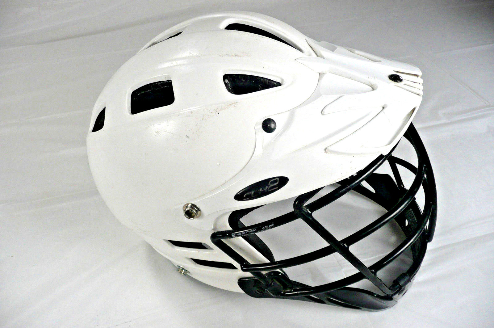 Cascade Youth Small Lacrosse Helmet CLH2 Model White with Black Mask Expand Fit