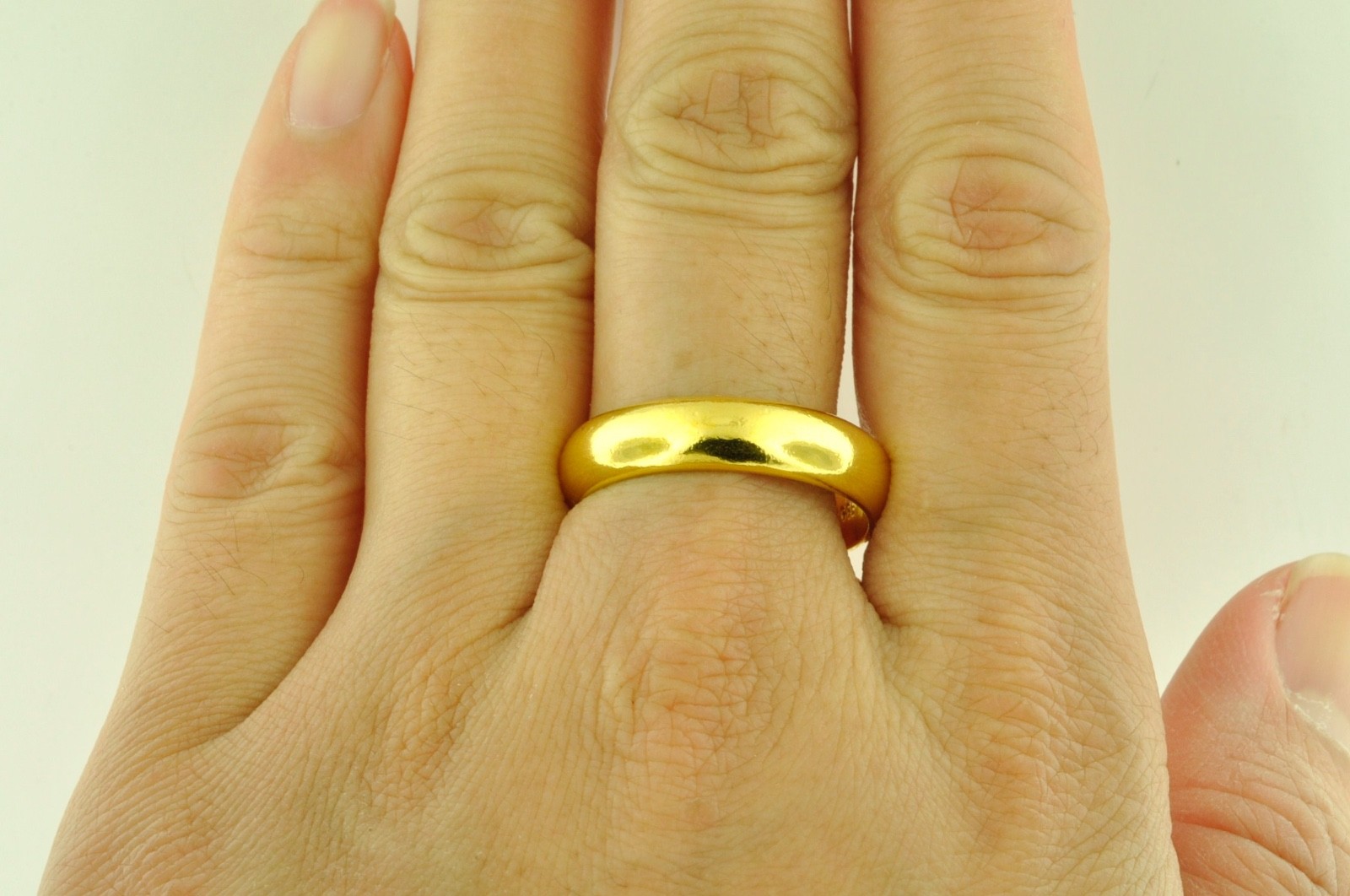 Pre-owned Luckyhhhjewelry 15.00 Grams 24k Solid Yellow Gold Custom Handmade Band Ring Any Size 5-12