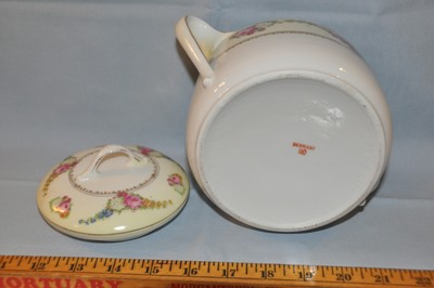 Antique Germany Porcelain Biscuit Jar w/ Lid