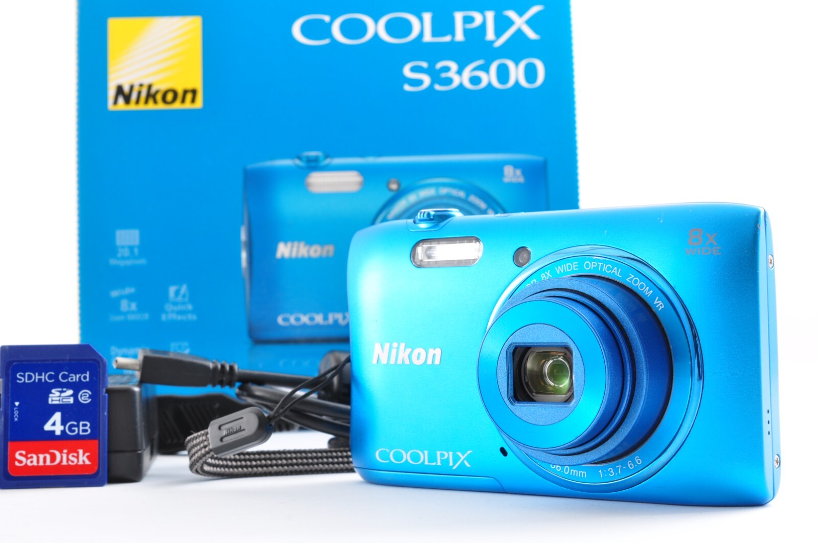 Nikon - 超美品 COOLPIX S3600 コバルトブルー  M111 Amazon | Nikon デジタルカメラ COOLPIX S3600 8倍ズーム 2005万