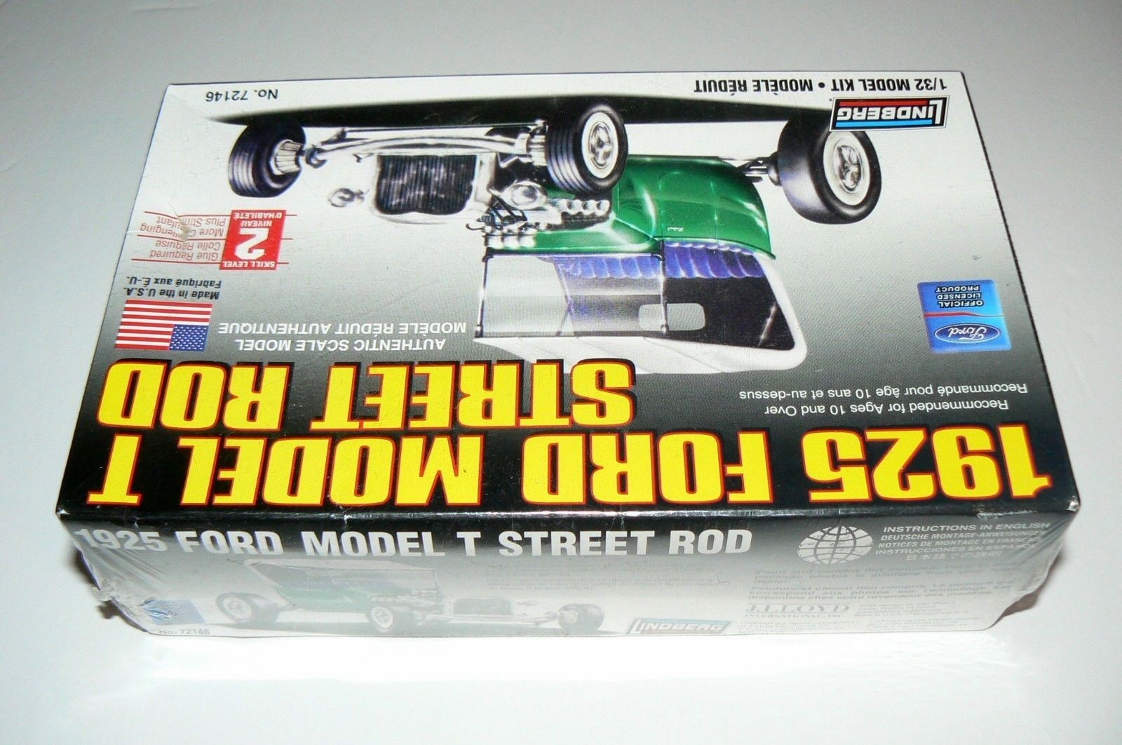 Lindberg 1925 Ford Model T Street Rod Model Kit 1:32 Factory Sealed No. 72146.