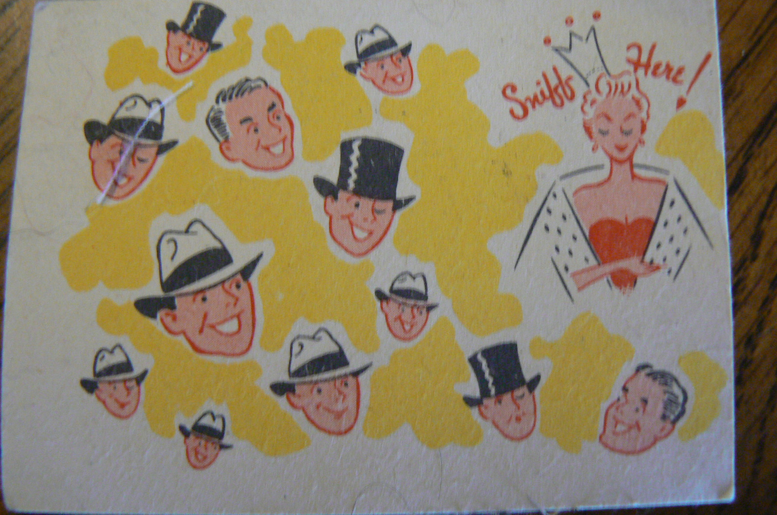 Vintage Advertising Anjou's Devastating Parfum Perfume Blotter Card FREE US SHIP