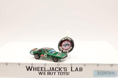 TNT-Bird Green 1969 Mattel Redline Hot Wheels Vintage RL White Interior w Button