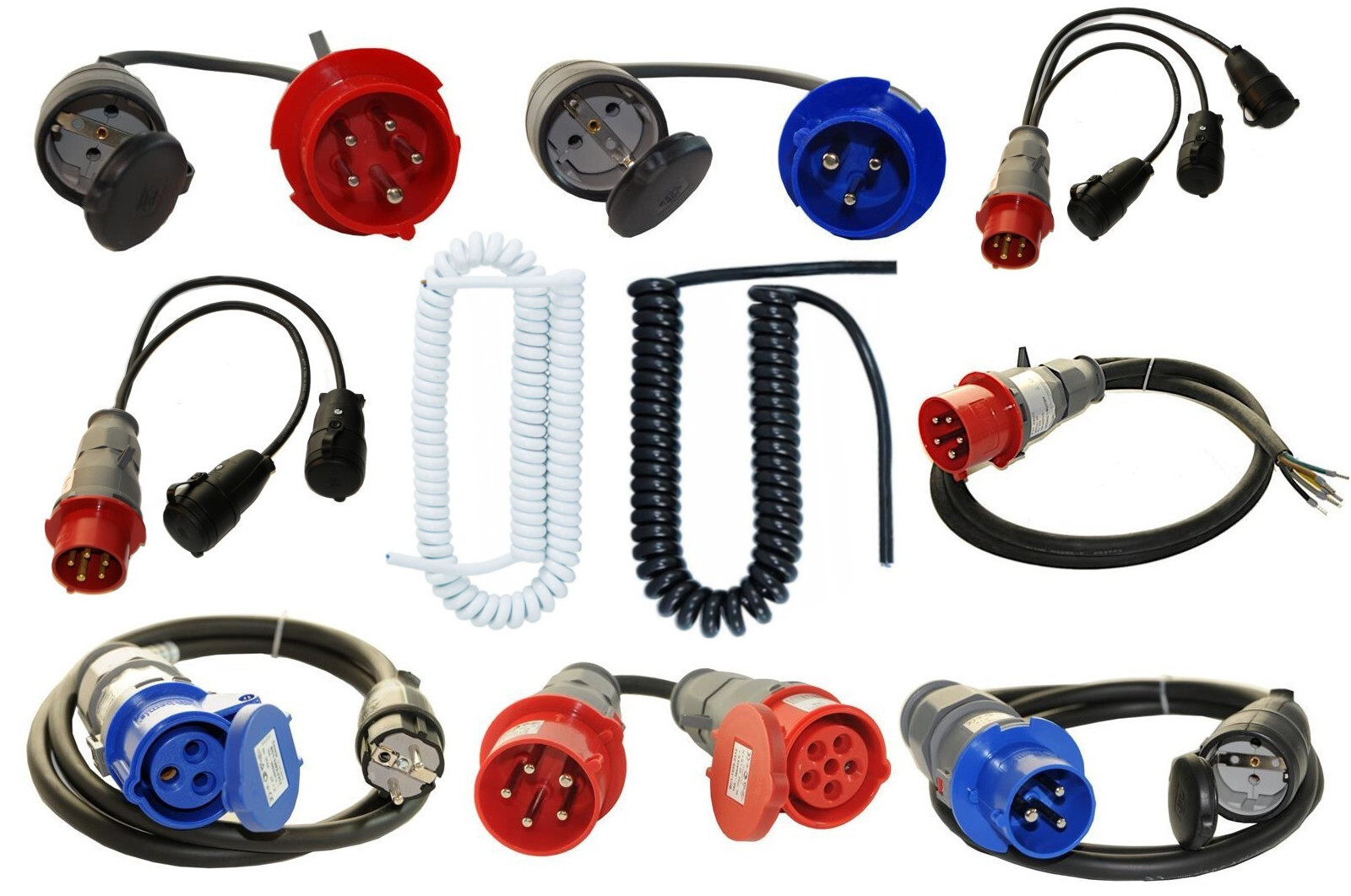 AW-Tools Spiralkabel 5m, 3-polig, 3x1,5mm² – Flexibles Zugkabel Für Elektrogeräte