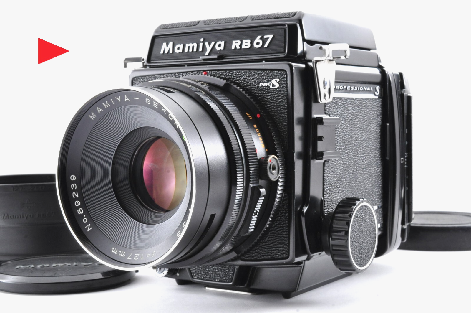 美品 MAMIYA RB67 PRO SD + SEKOR C 127/f3.8 Mamiya RB67 Pro S w/ Sekor C 127mm F/3.8 with Hood & 120