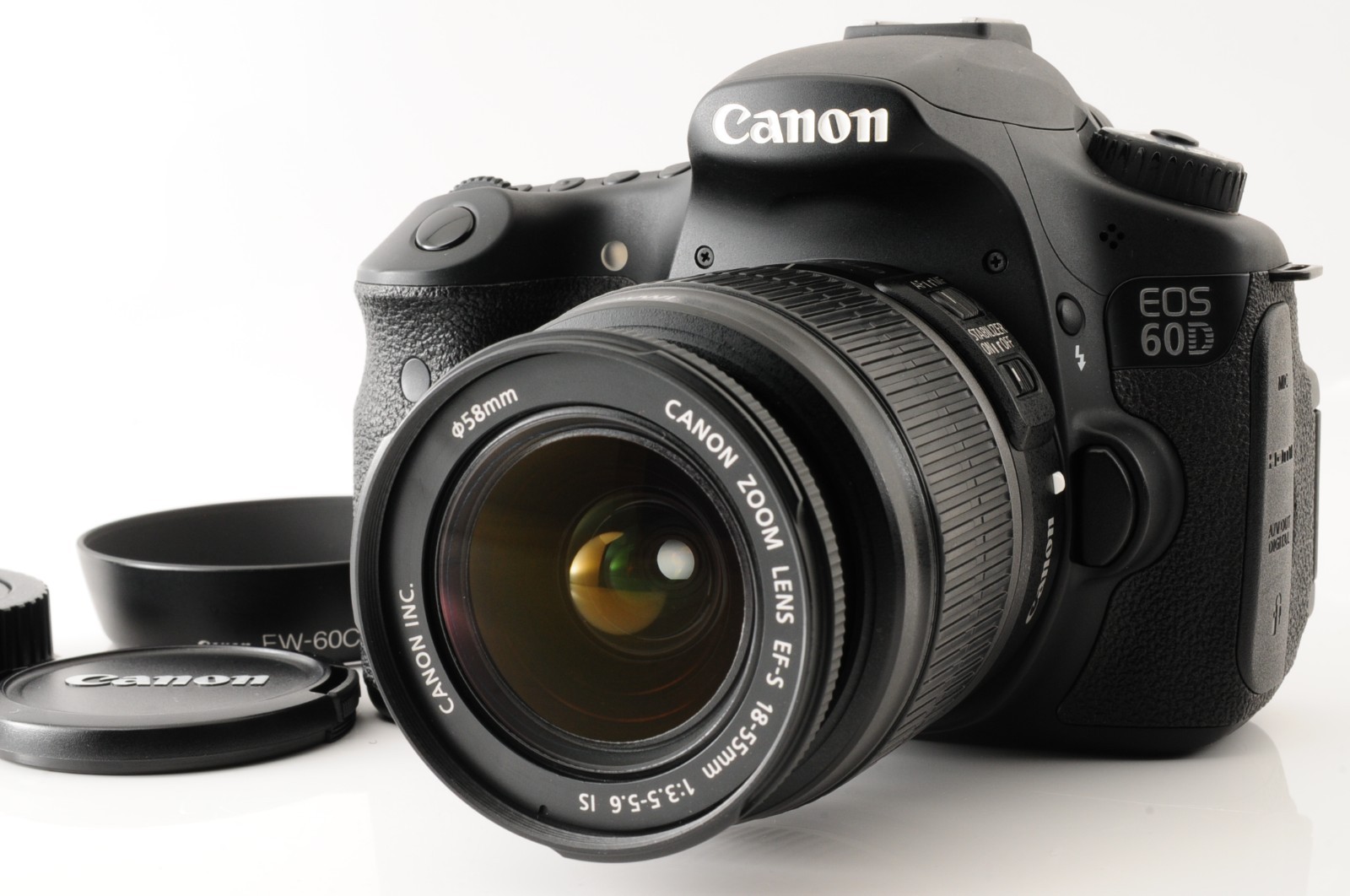 Canon EOS 60D 18MP Digital SLR Camera w/EF-S 18-55mm IS Lens