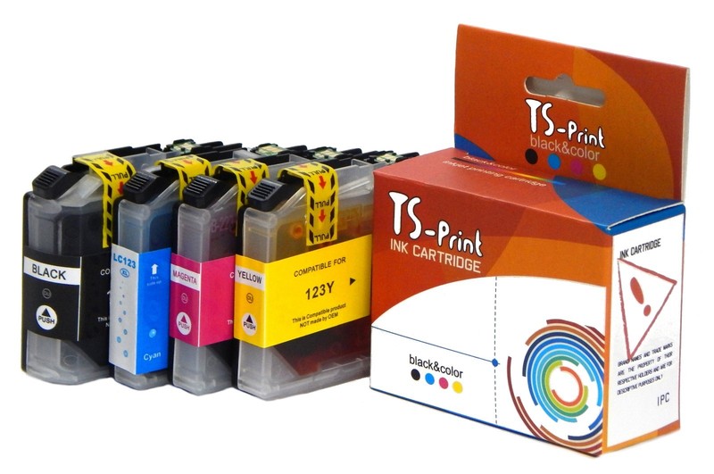 Tsprint Kompatibel Mit Brother Lc123xl Lc121xl Bk+Farbe Set Mfc-J4410dw