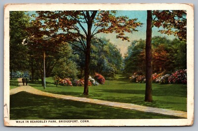 Walk In Beardsley Park, Bridgeport, Conn Postcard