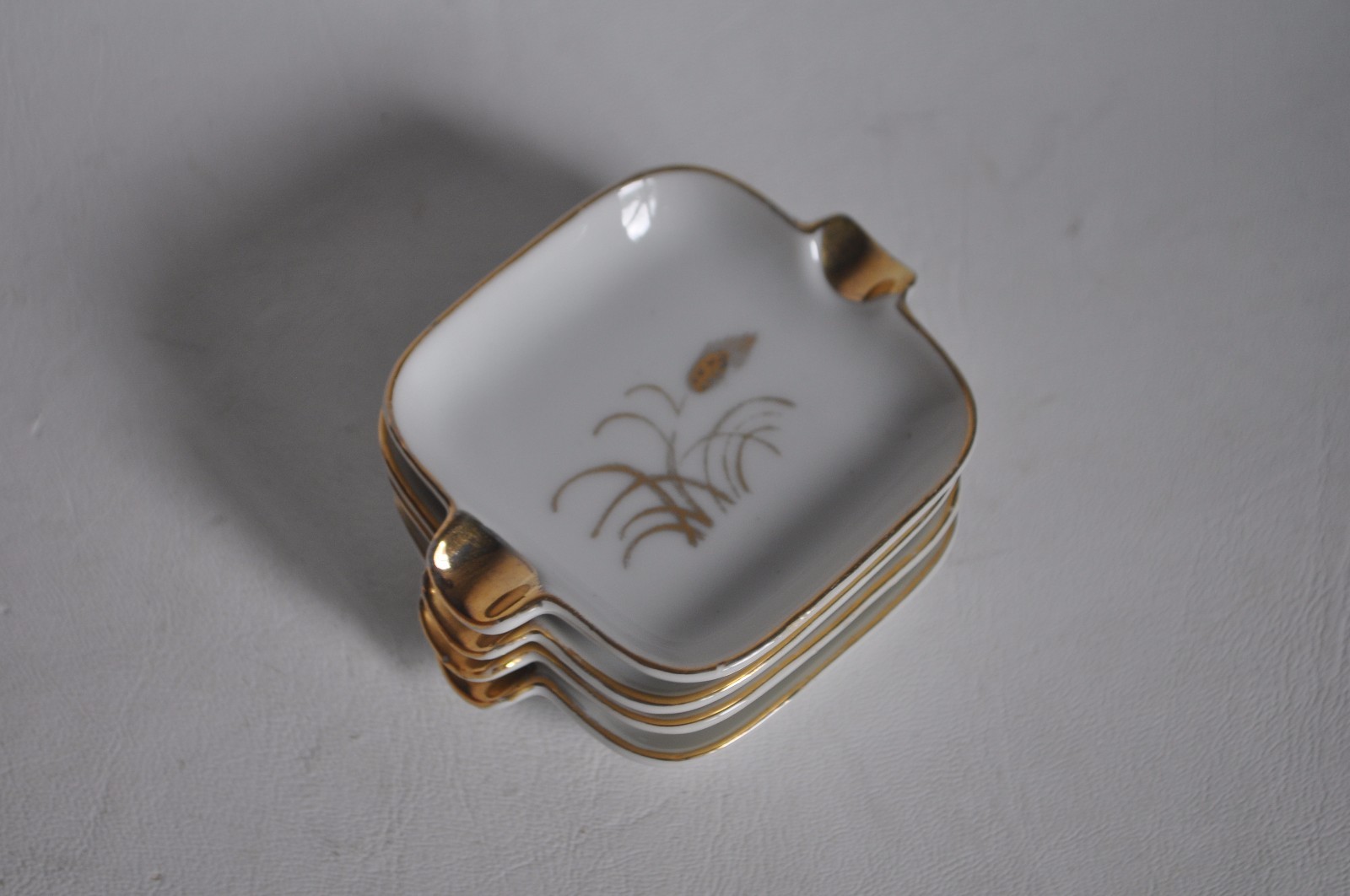 Vintage Lefton Personal Ashtray Gold Wheat Hostess 40124 Japan Set Fine China