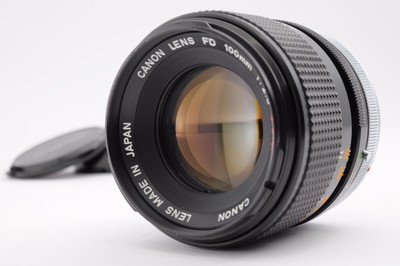 ''O'' Mark **NEAR MINT** Canon FD 100mm f/2.8 S.S.C. Portrait Lens + Cap FromJapan