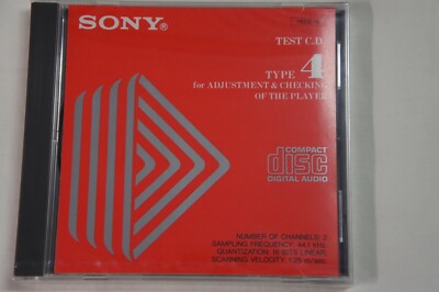 【稀少品】SONY TEST CO YEDS-18 新品未開封 Sony Test CD YEDS-18 Type 4 For ADJUSTMENT & CHECKING OF THE
