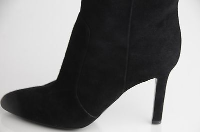 TAMARA MELLON Pre-owned $895  Rebel Black Suede Midcalf Boots Shoes 38.5 39.5