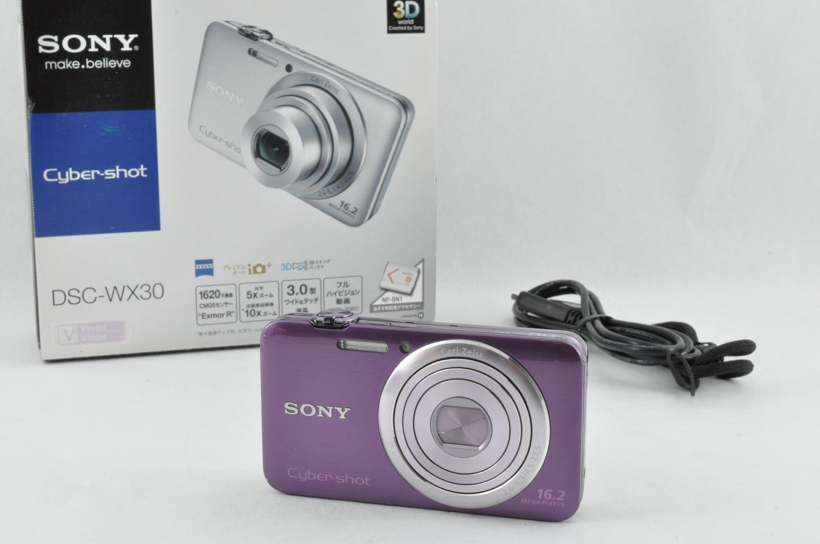 極美品 SONY Cyber-Shot DSC-WX30 SONY Cyber shot DSC-WX30 Violet Purple Japanese only t
