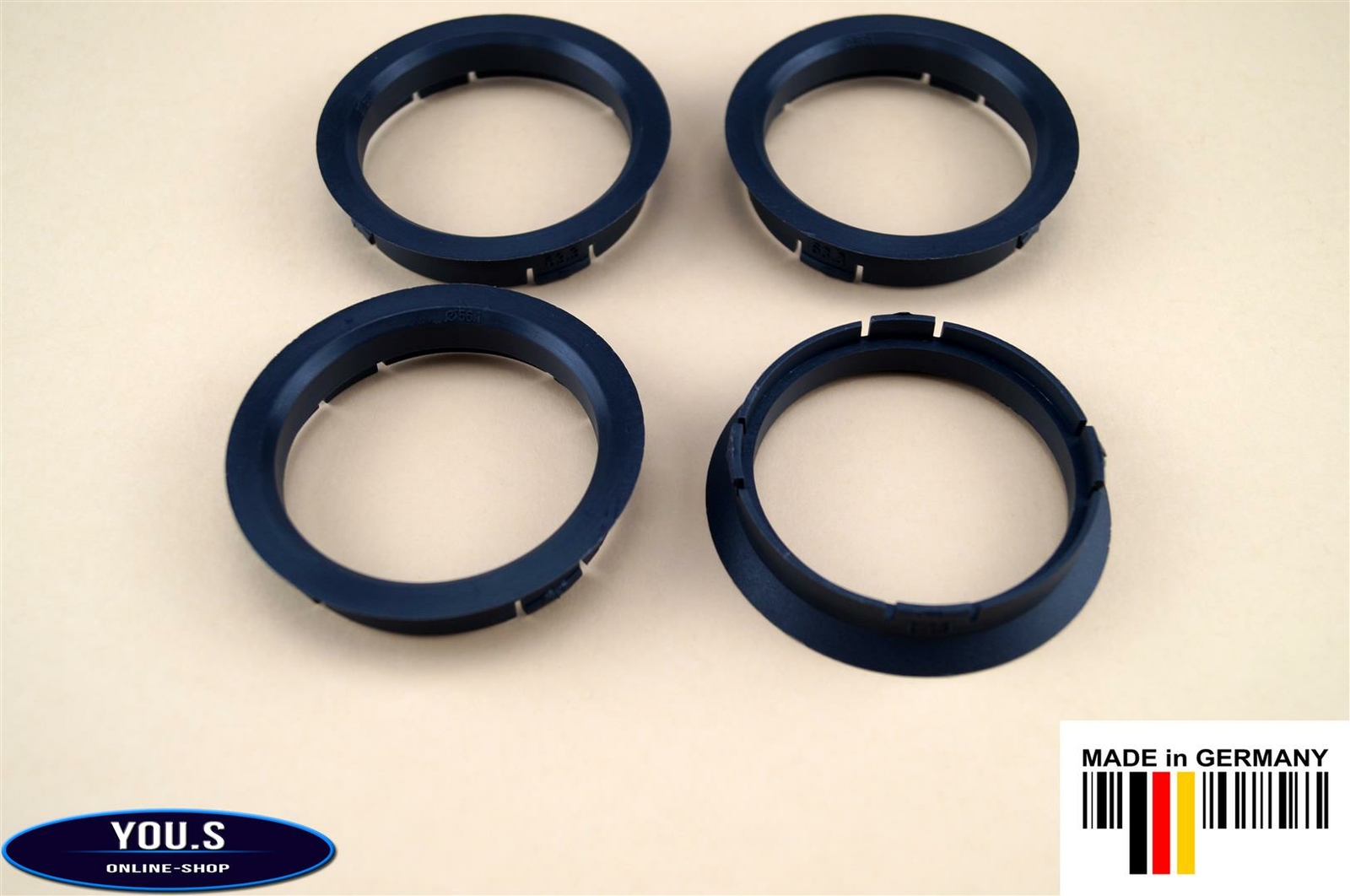 Anelli Di Centraggio Per Cerchioni - 4 Pezzi 60,1x58,1 Mm, Arancione, Made In Germany - Foto 2