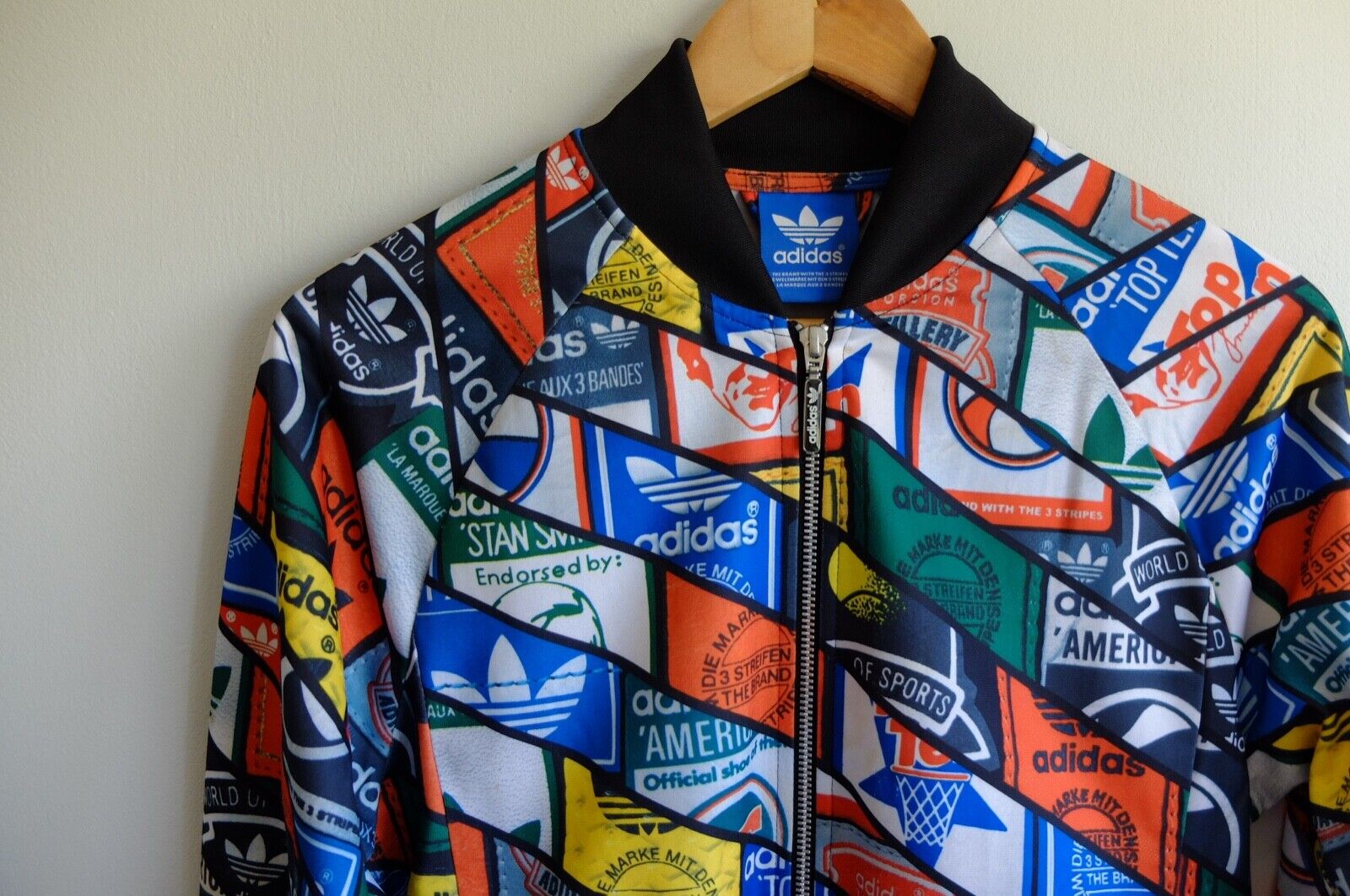 Adidas Originals multi-coloured labels Track TT Jacket S Adidas Originals multi-coloured labels Track TT Jacket S