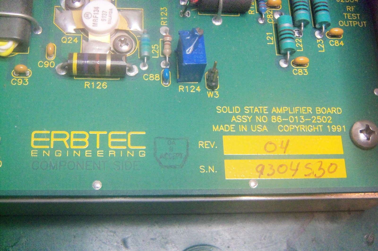 Erbtec MRI Amplifier broad 2X MRF150, 2X MRF148, 2X MRF134